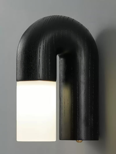 Applique Murale Arcus Wood - Lampe Moderne en Bois et Métal avec Lumière LED Intégrée