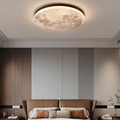 Plafonnier LED Minimaliste Moon – Design Moderne en Bois et Acrylique