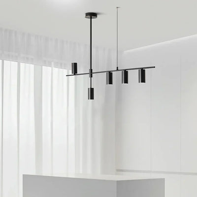 Chandelier Minimaliste Noir – Design Élégant et Moderne en Métal et Aluminium
