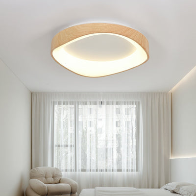 Plafonnier LED Nordic Artistic - Lampe Moderne en Bois et Métal avec Éclairage Doux