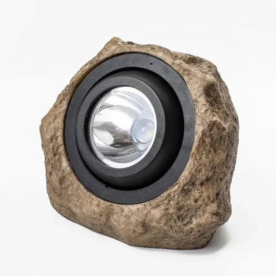 Lampe Solaire LED Rocky - Design Naturel en Pierre avec Tête de Lampe Réglable et Résistance IP65