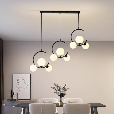Suspension LED Moderne – Lampe Design en Verre et Acryl pour Salon et Salle à Manger