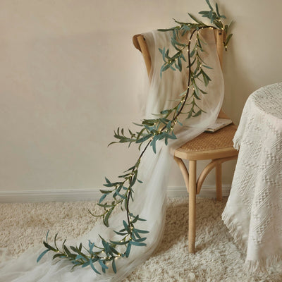 Guirlande de Branche d'Olive Enchantée avec 96 LED – Décoration Intérieure et Extérieure