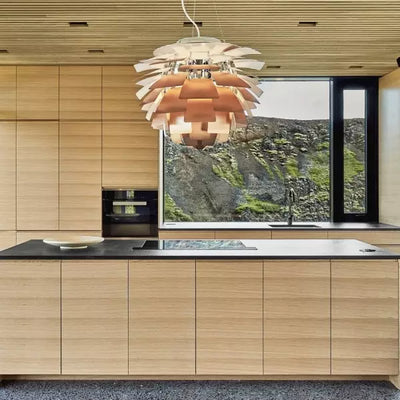 Suspension Artichoke Moderne en Métal - Éclairage Sculptural LED Design Contemporain