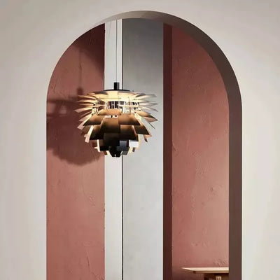 Suspension Artichoke Moderne en Métal - Éclairage Sculptural LED Design Contemporain