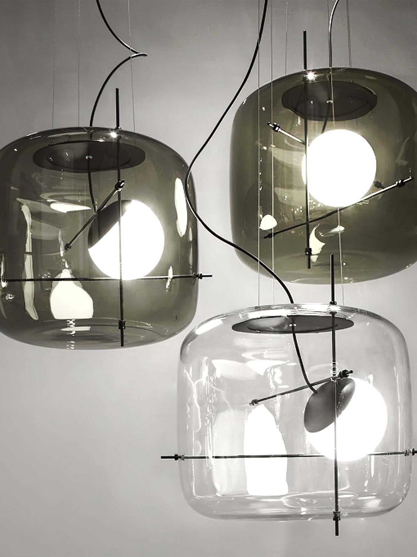 Plot Glass Pendelleuchte – Lampe Suspendue LED avec Éclairage Doux et Design Élégant