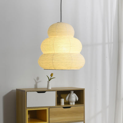 Suspension en Papier de Riz - Élégance Naturelle et Lumière Douce
