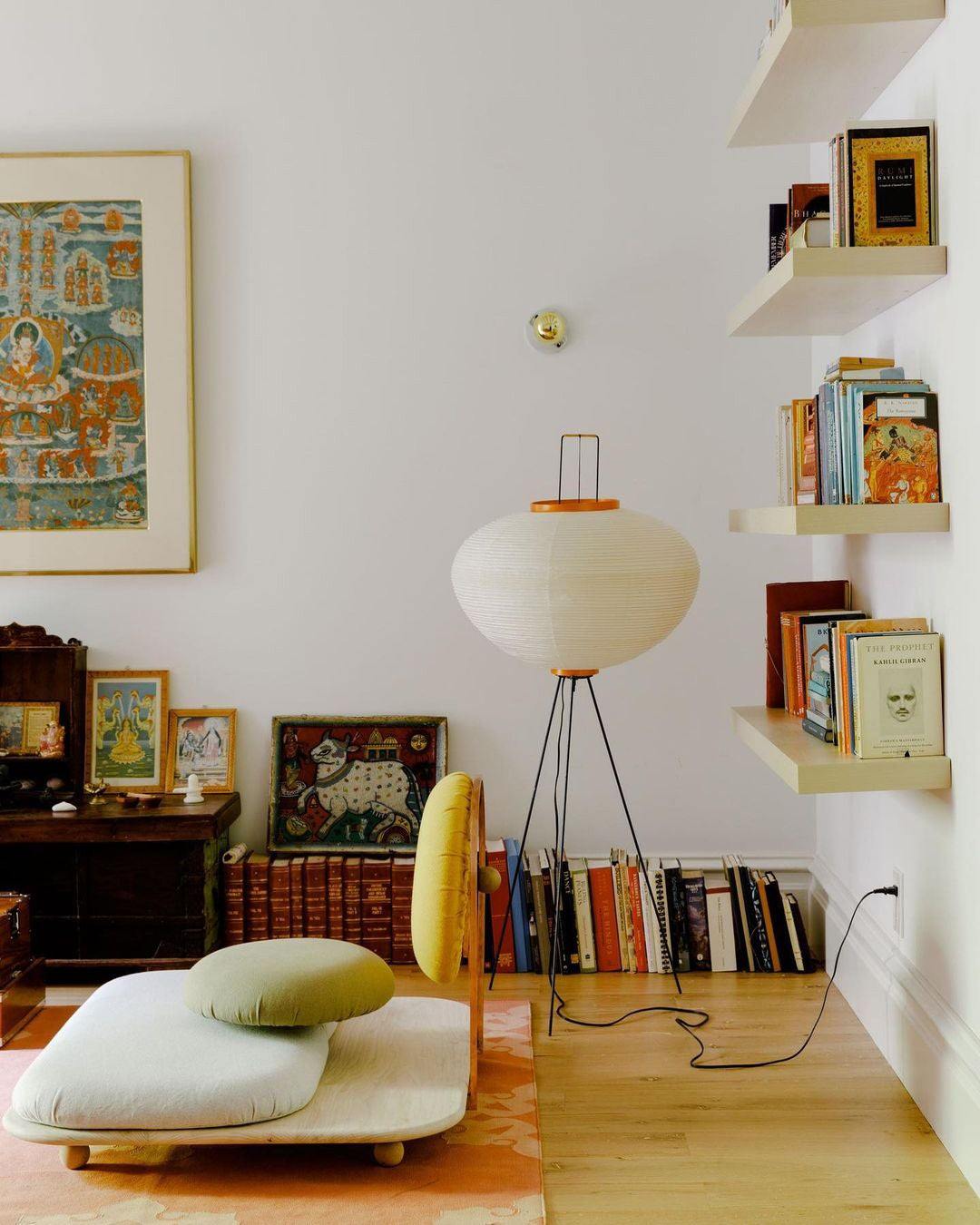 Lampadaire en Papier de Riz - Élégance Minimaliste pour Salon et Chambre