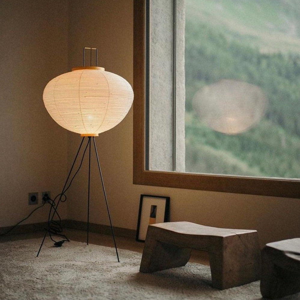 Lampadaire en Papier de Riz - Élégance Minimaliste pour Salon et Chambre