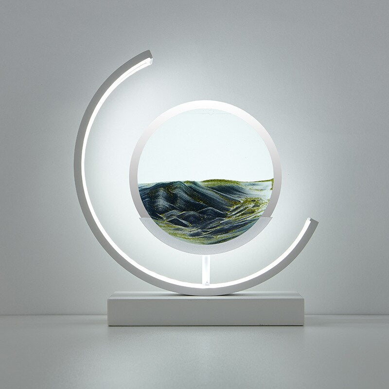 Lampe Art Sand Dynamique 3D – Table LED Relaxante avec Effet Paysage Naturel