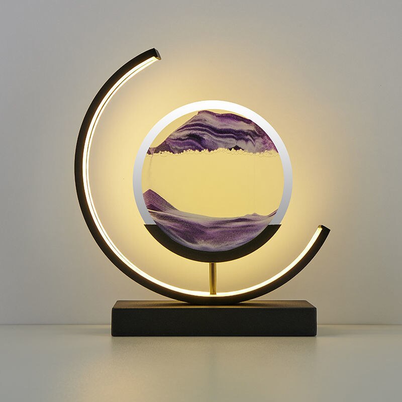 Lampe Art Sand Dynamique 3D – Table LED Relaxante avec Effet Paysage Naturel