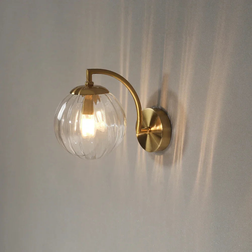 LuminOrb - Applique Murale en Verre Sphérique Moderne