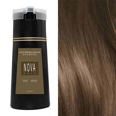 Shampooing Colorant NovaHair Color+ – Couvrance Longue Durée Sans Ammoniaque, Application Facile, 5 Teintes Disponibles