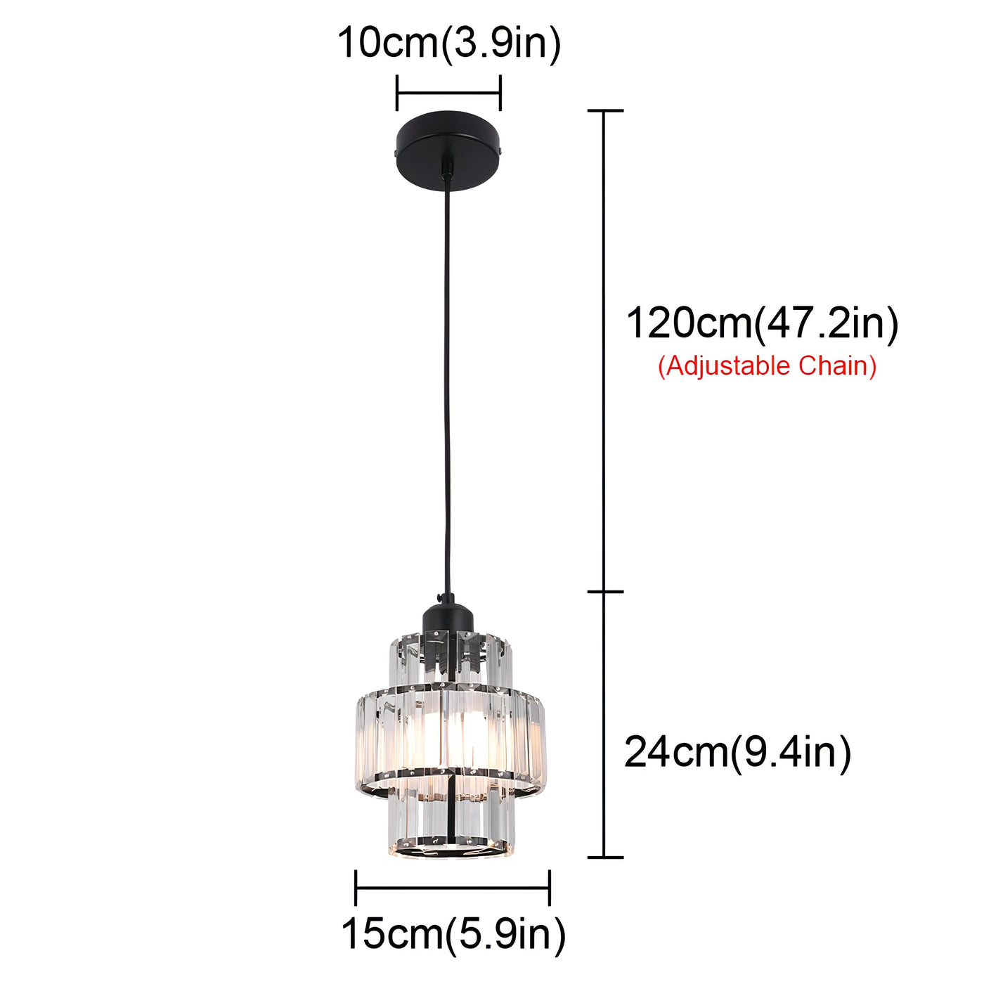 Lampe Plafonnier Cristal en Verre Fernando - Éclairage Élégant pour Hall et Lobby