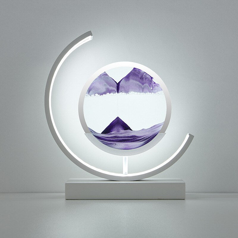 Lampe Art Sand Dynamique 3D – Table LED Relaxante avec Effet Paysage Naturel