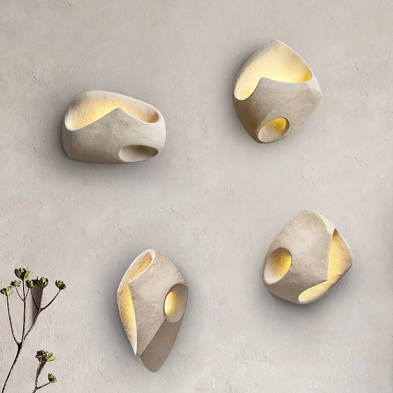 Lampe Murale Édda – Applique en Résine Art-Déco avec Éclairage LED