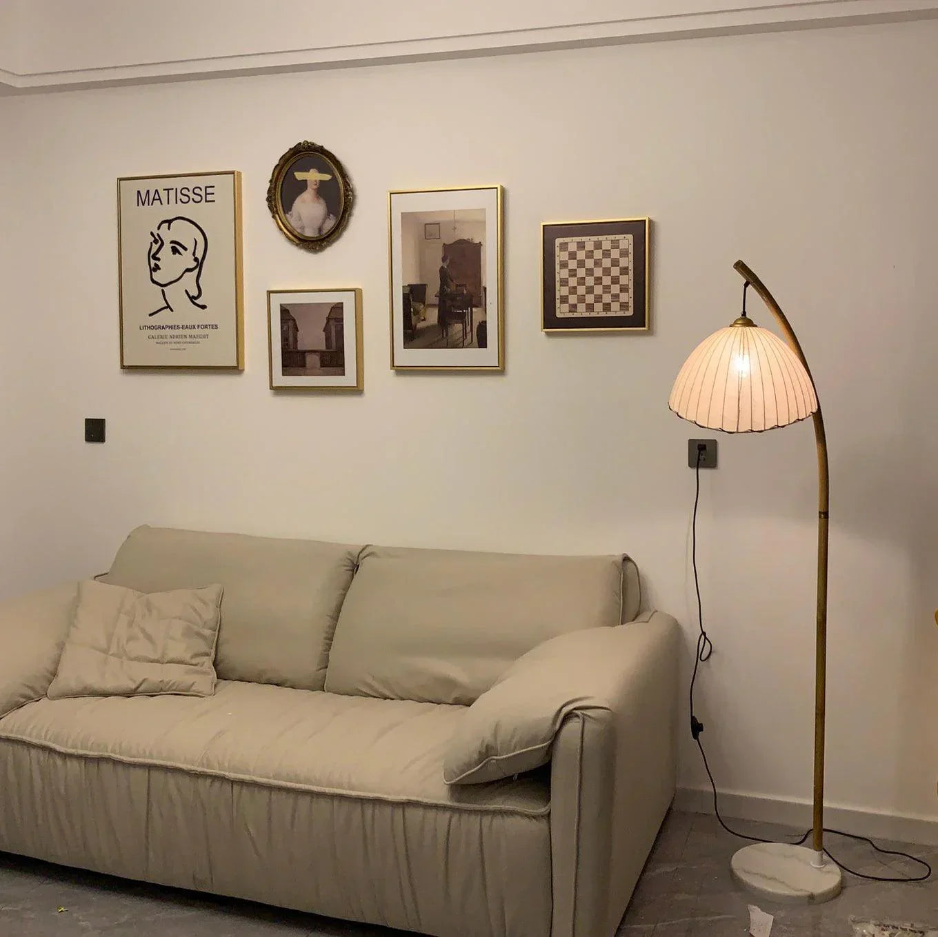 Lampe Sur Pied Japonaise en Bambou - Design Zen Minimaliste avec Douille E27