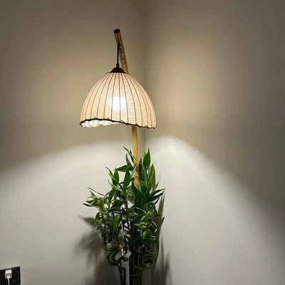 Lampe Sur Pied Japonaise en Bambou - Design Zen Minimaliste avec Douille E27