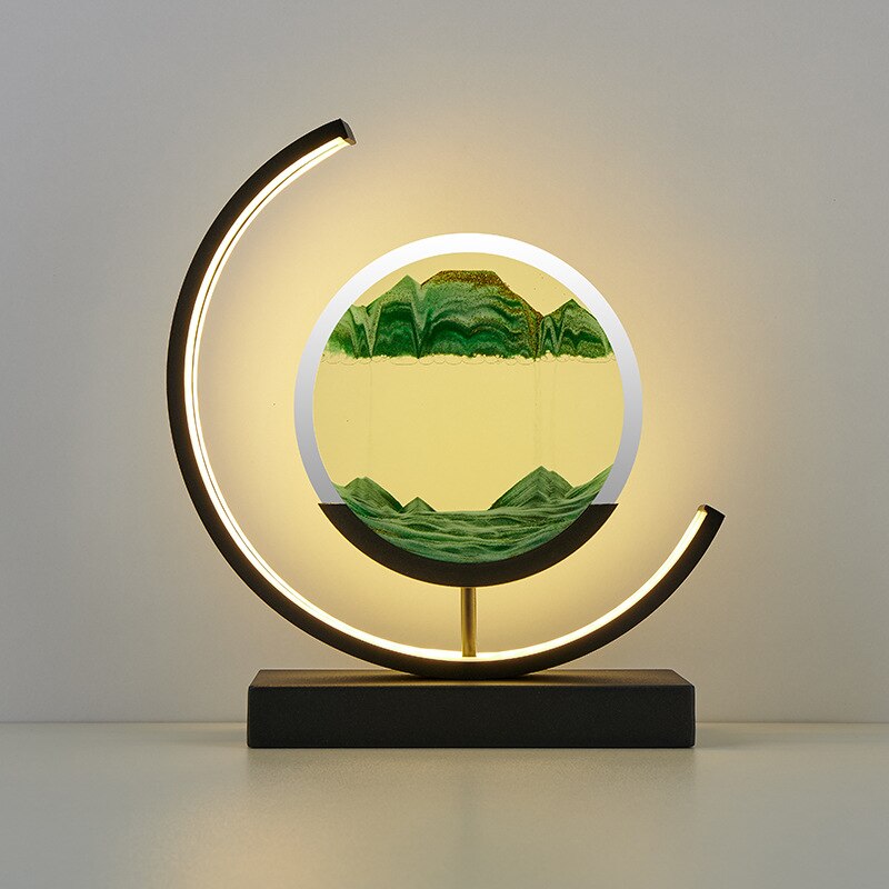 Lampe Art Sand Dynamique 3D – Table LED Relaxante avec Effet Paysage Naturel