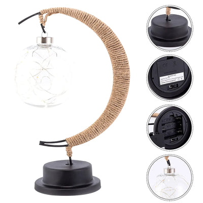 Lampe Lunaire Enchantée - Lune Magique en Verre avec Lumière LED