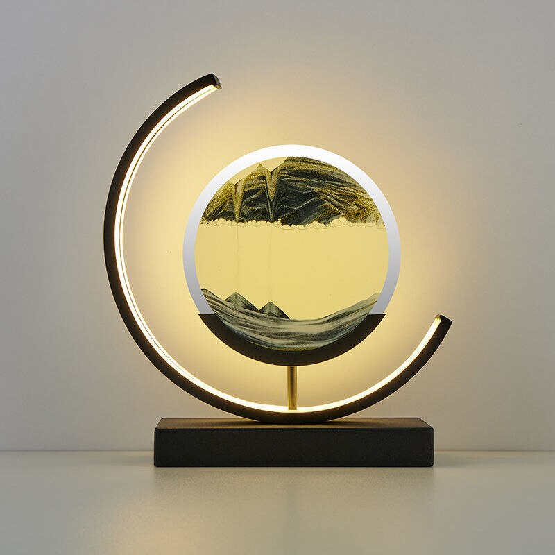 Lampe Art Sand Dynamique 3D – Table LED Relaxante avec Effet Paysage Naturel