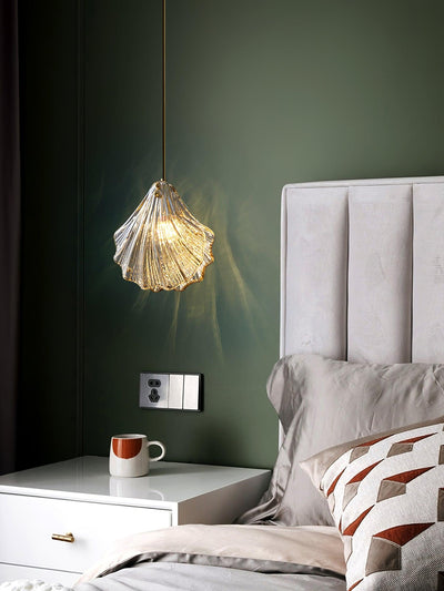Suspension Mini Shell Design en Verre et Laiton – Lampe Moderne à Suspendre