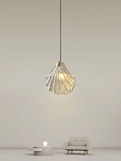 Suspension Mini Shell Design en Verre et Laiton – Lampe Moderne à Suspendre