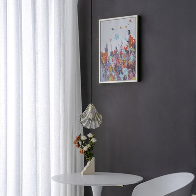 Suspension Mini Shell Design en Verre et Laiton – Lampe Moderne à Suspendre