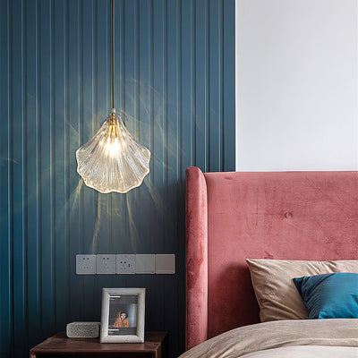 Suspension Mini Shell Design en Verre et Laiton – Lampe Moderne à Suspendre