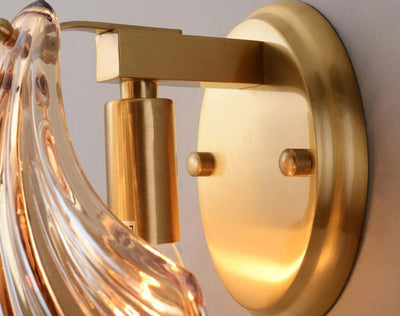 Applique Murale Design Coquillage en Laiton et Verre – Lampe LED Moderne
