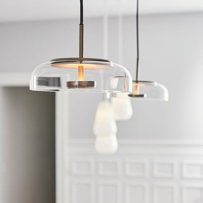 Suspension LED Solaire – Éclairage Moderne en Laiton et Verre pour Intérieur Élégant