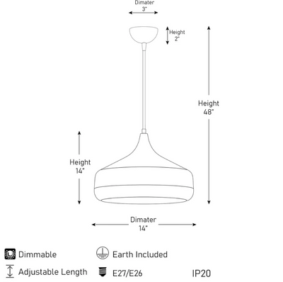 Suspension Midnight Gloss – Luminaire Élégant au Design Contemporain