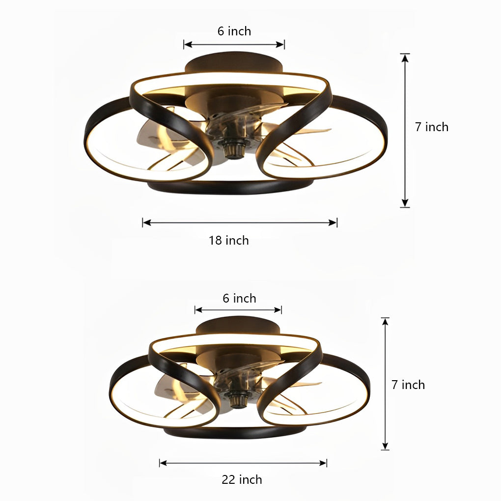 Plafonnier Ventilateur Moderne - Éclairage et Ventilation 2 en 1