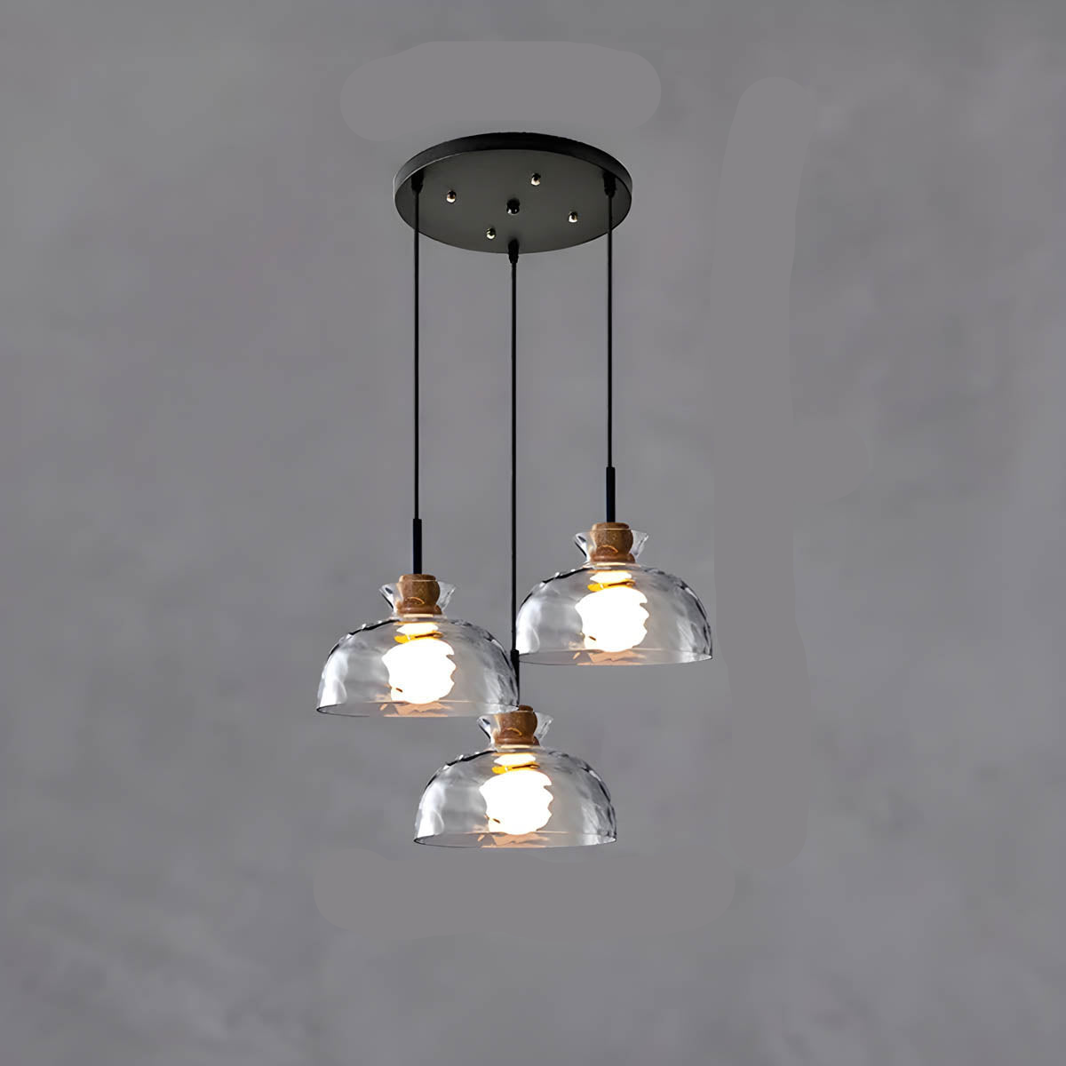 Suspension en Verre TOKYO – Lustre Minimaliste avec 1 ou 3 Têtes