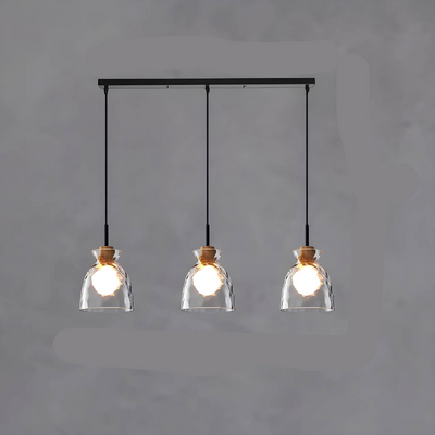 Suspension en Verre TOKYO – Lustre Minimaliste avec 1 ou 3 Têtes