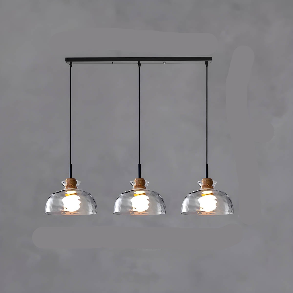 Suspension en Verre TOKYO – Lustre Minimaliste avec 1 ou 3 Têtes
