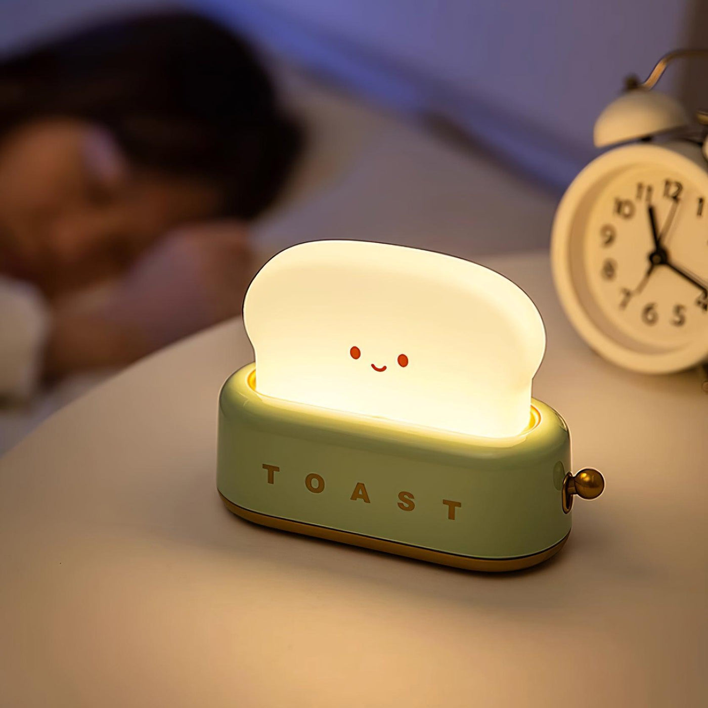 Lampe de Nuit Toaster – Luminaire Décoratif et Portable avec Batterie Rechargeable