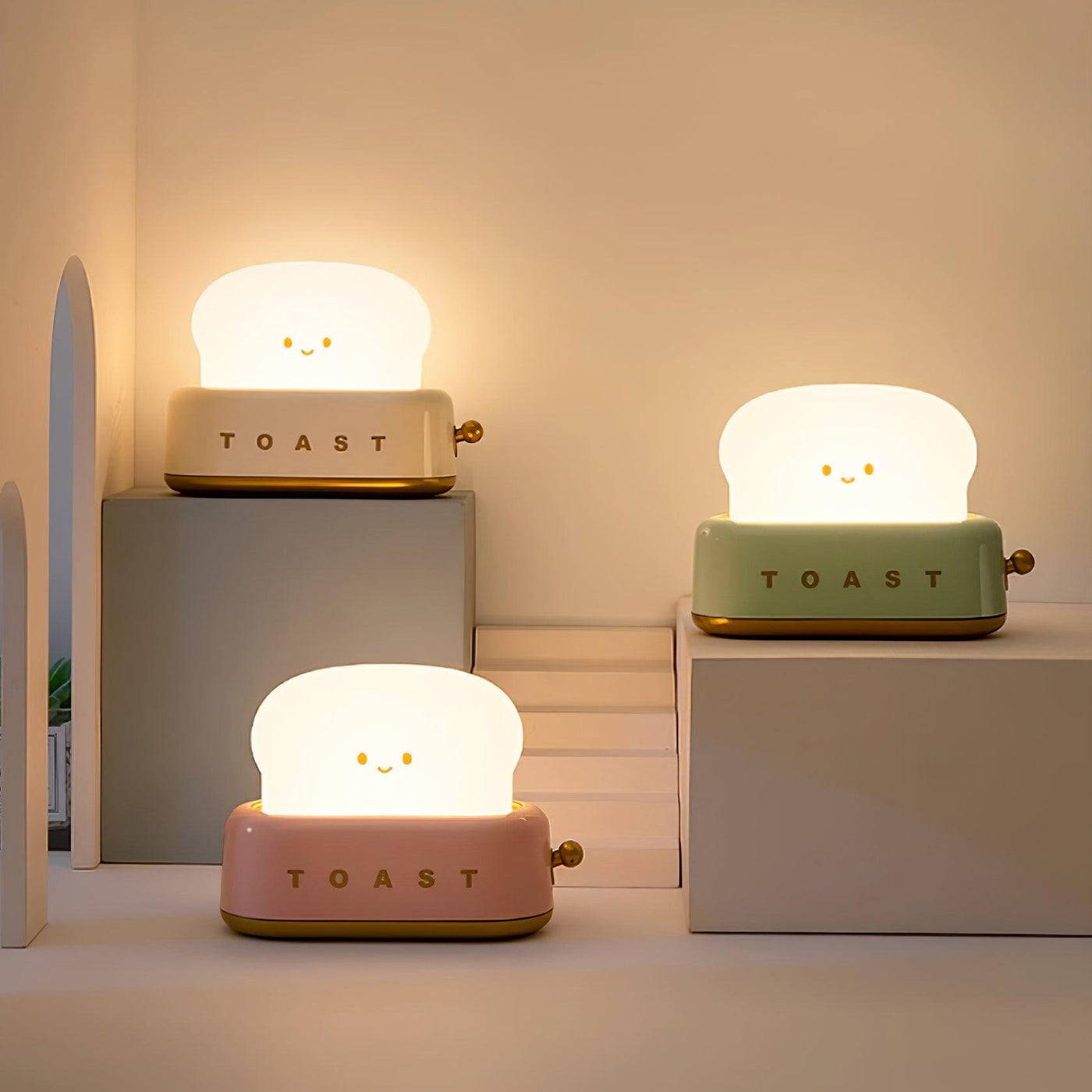 Lampe de Nuit Toaster – Luminaire Décoratif et Portable avec Batterie Rechargeable