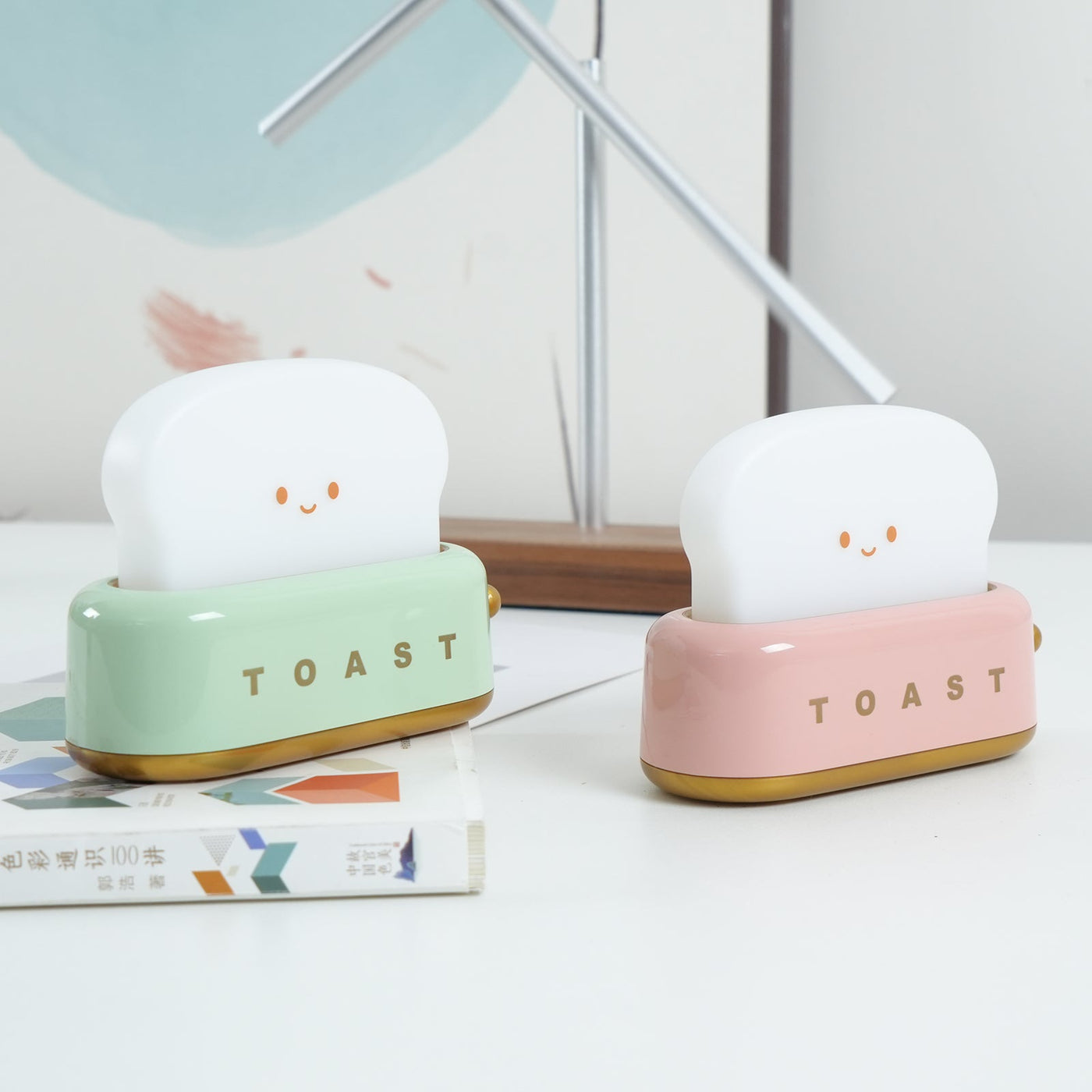 Lampe de Nuit Toaster – Luminaire Décoratif et Portable avec Batterie Rechargeable