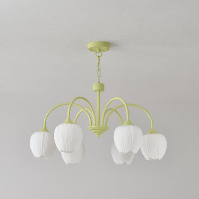 Chandelier Tulip Matcha – Design Élégant Inspiré des Fleurs de Tulipe et de la Couleur Matcha