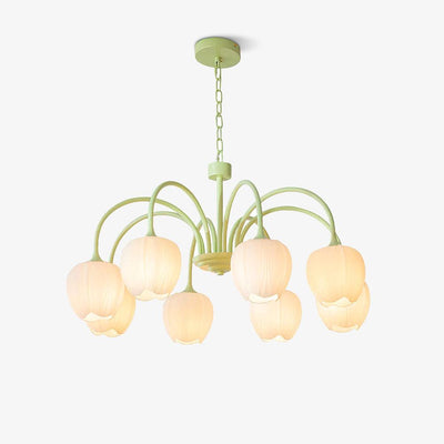 Chandelier Tulip Matcha – Design Élégant Inspiré des Fleurs de Tulipe et de la Couleur Matcha