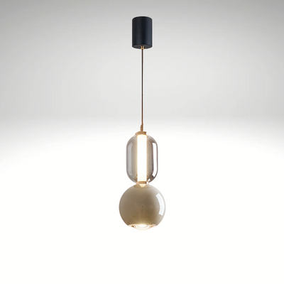 Suspension Scandinave Créative en Fer et Verre – Lampe Moderne Minimaliste