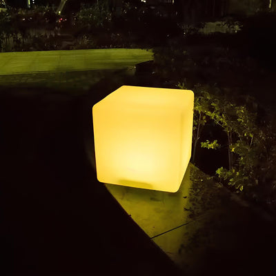 Lampe Cube Extérieure LED – Éclairage Moderne Rechargeable avec Télécommande