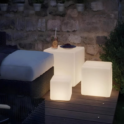 Lampe Cube Extérieure LED – Éclairage Moderne Rechargeable avec Télécommande