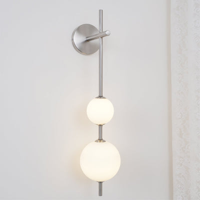 Applique Murale Verticale en Globe de Verre – Éclairage Élégant et Moderne