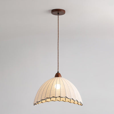 Suspension Bois et Tissu – Équilibre Naturel entre Élégance et Confort