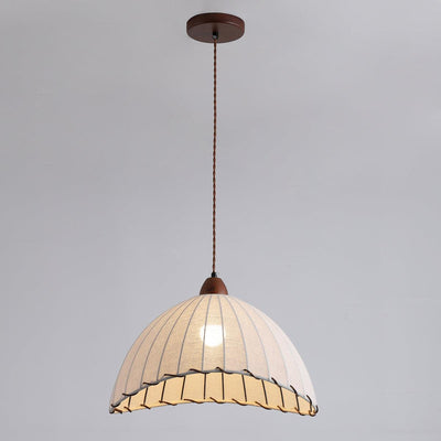 Suspension Bois et Tissu – Équilibre Naturel entre Élégance et Confort