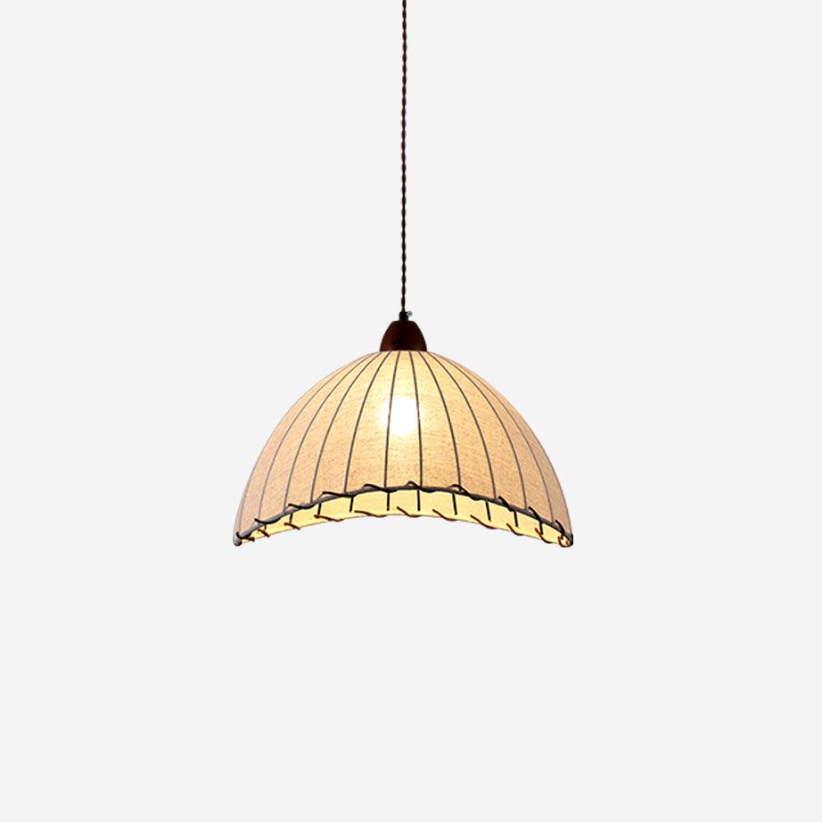 Suspension Bois et Tissu – Équilibre Naturel entre Élégance et Confort