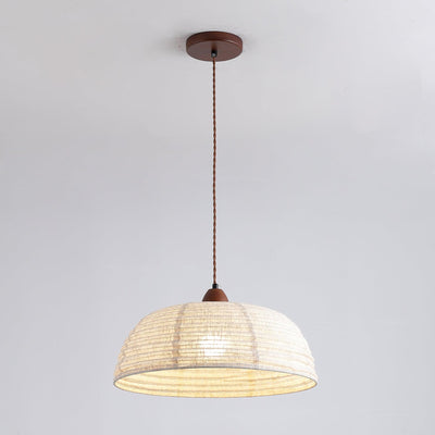 Suspension Bois et Tissu – Équilibre Naturel entre Élégance et Confort