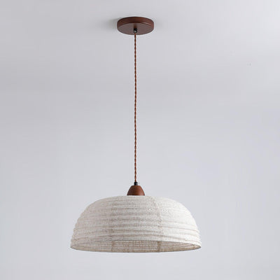 Suspension Bois et Tissu – Équilibre Naturel entre Élégance et Confort